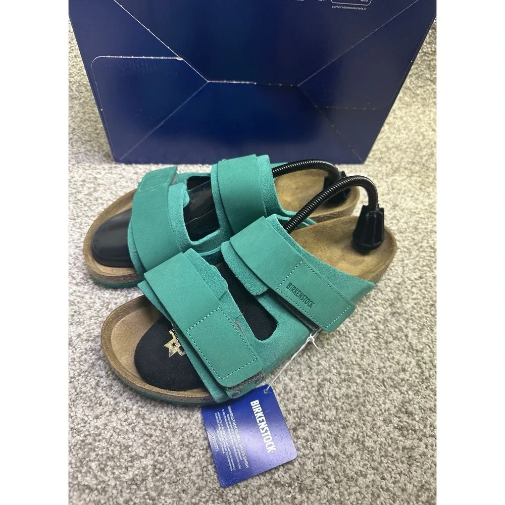 Birkenstock Uji Nubuck Suede Sandals Women 11 Men 9 EU 42 Green Leather NWOB